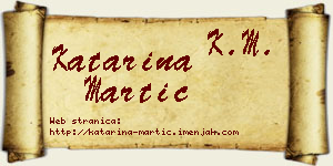 Katarina Martić vizit kartica